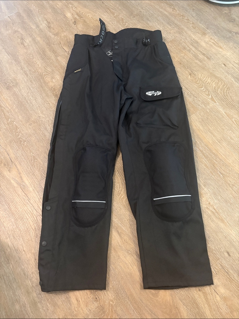 Joe Rocket Black Cargo Motorcycle Pants with Knee Panels